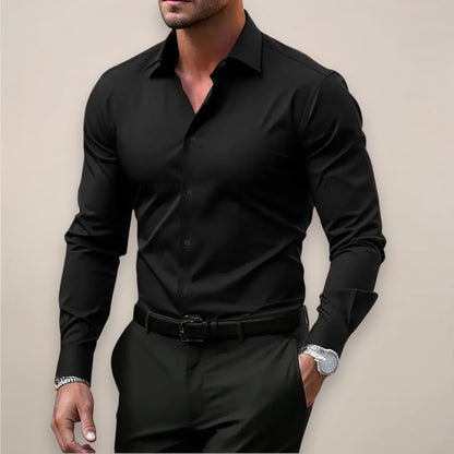 Carrick Tailored Fit Long Sleeve Dress Shirt_6