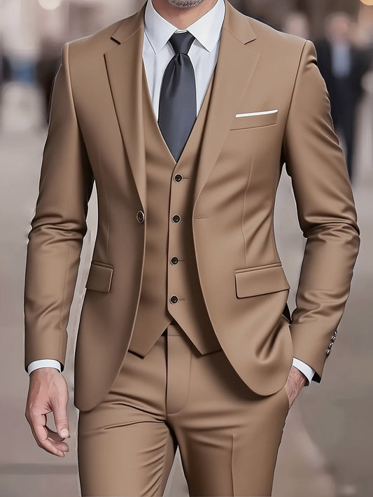 Alban Notch Lapel Tailored Three Piece Suit_1