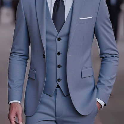 Alban Notch Lapel Tailored Three Piece Suit_13