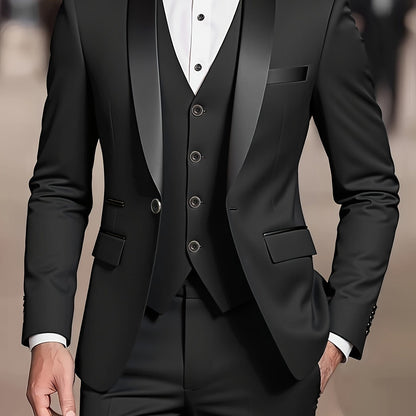 Alban Notch Lapel Tailored Three Piece Suit_14