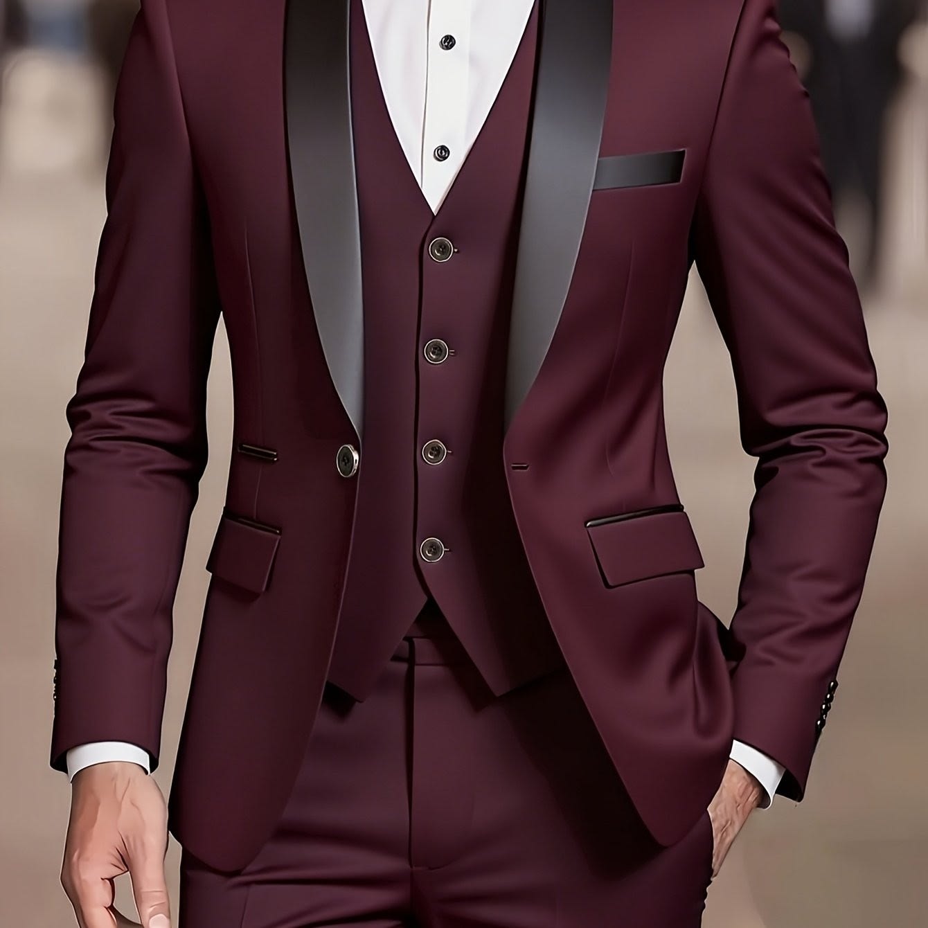 Alban Notch Lapel Tailored Three Piece Suit_15