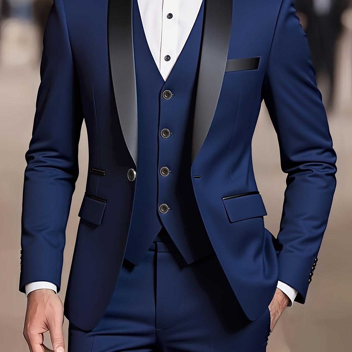 Alban Notch Lapel Tailored Three Piece Suit_16