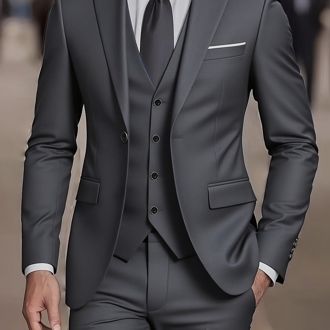Alban Notch Lapel Tailored Three Piece Suit_19