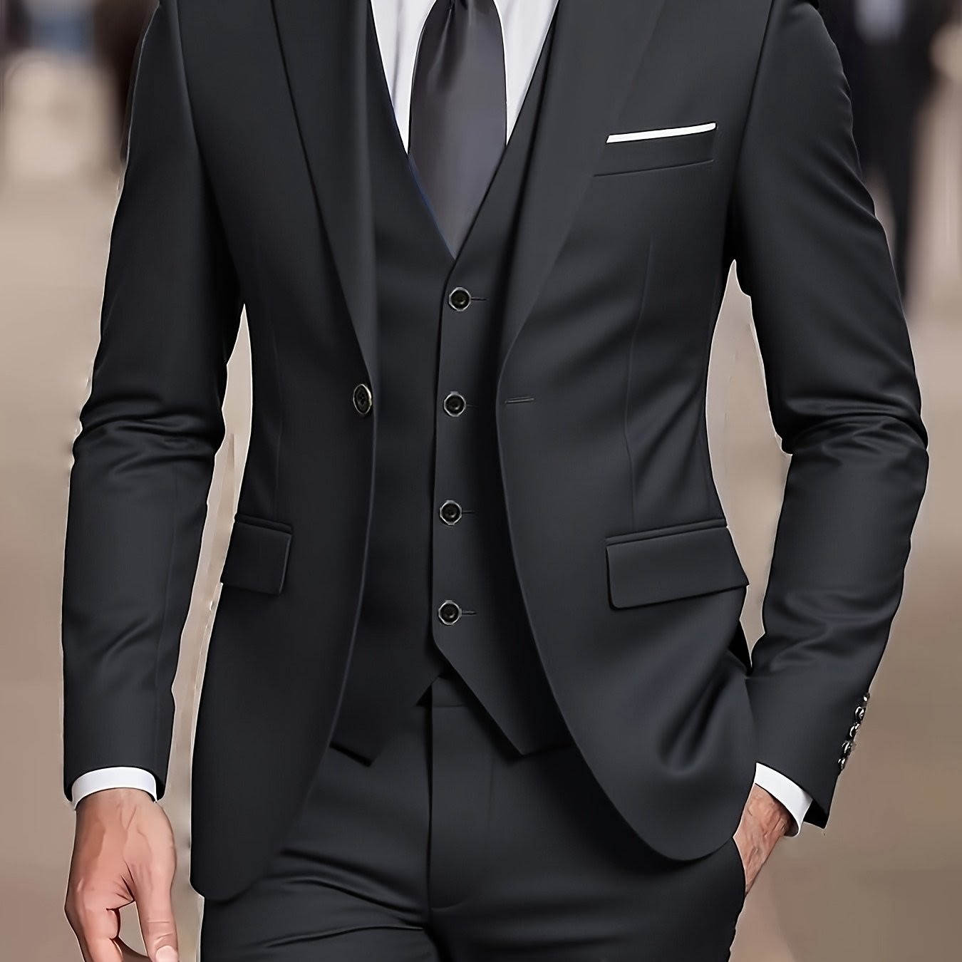Alban Notch Lapel Tailored Three Piece Suit_20