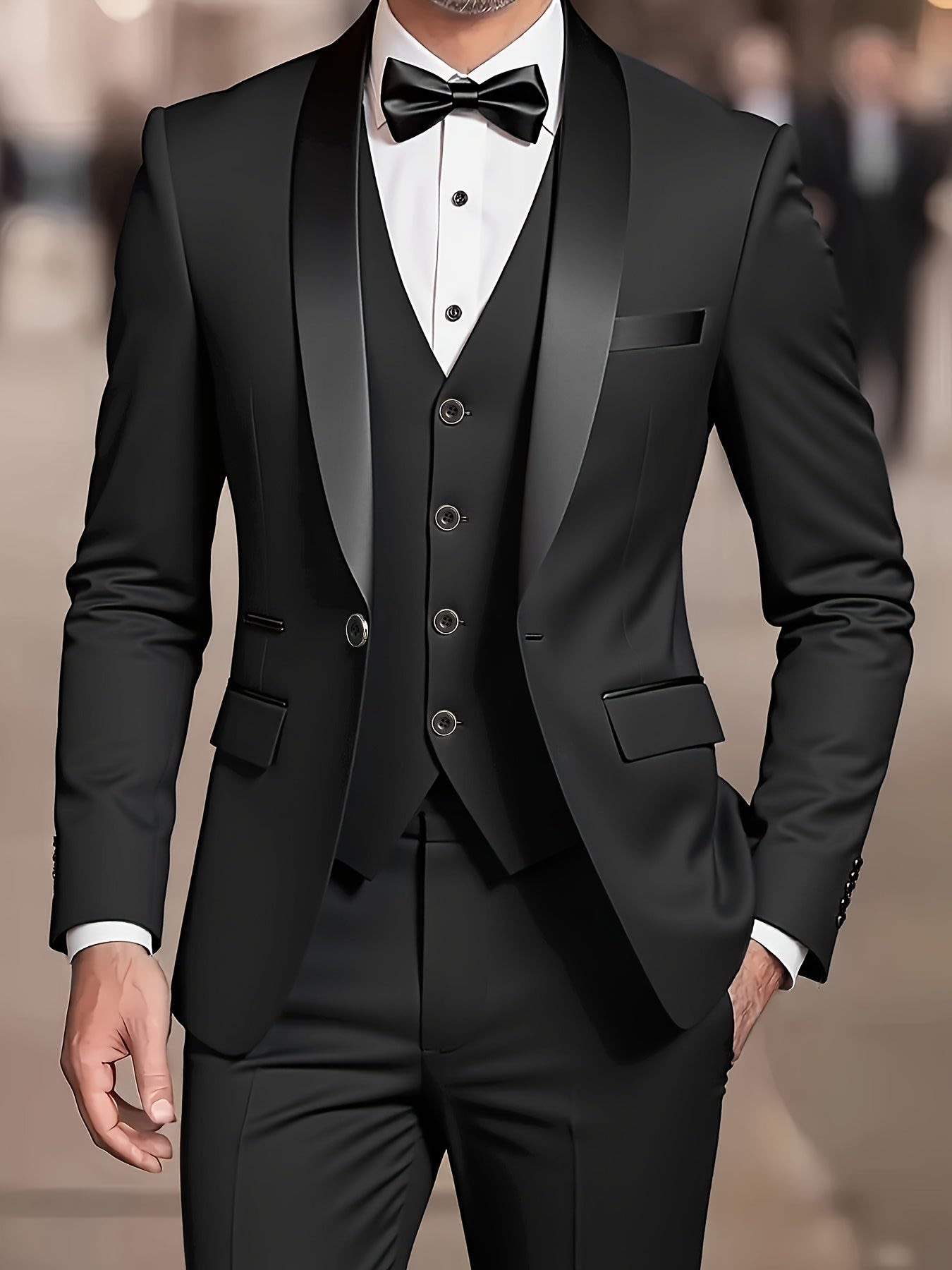 Alban Notch Lapel Tailored Three Piece Suit_3