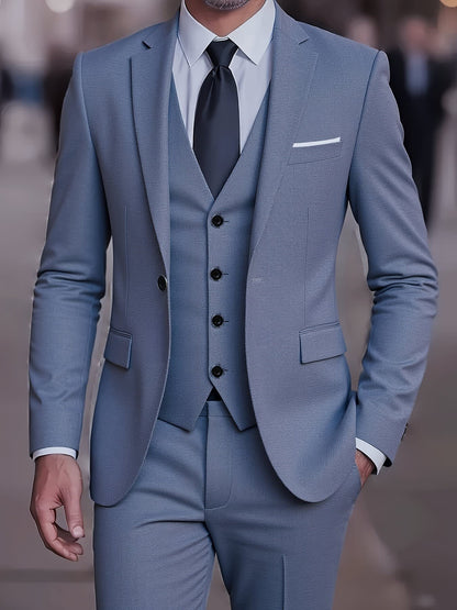 Alban Notch Lapel Tailored Three Piece Suit_4