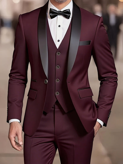 Alban Notch Lapel Tailored Three Piece Suit_6