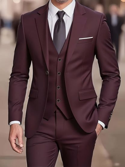 Alban Notch Lapel Tailored Three Piece Suit_8
