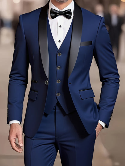 Alban Notch Lapel Tailored Three Piece Suit_9