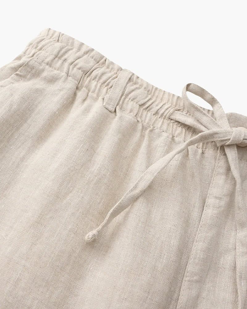 Brayden Pure Linen Shirt and Shorts Set_3