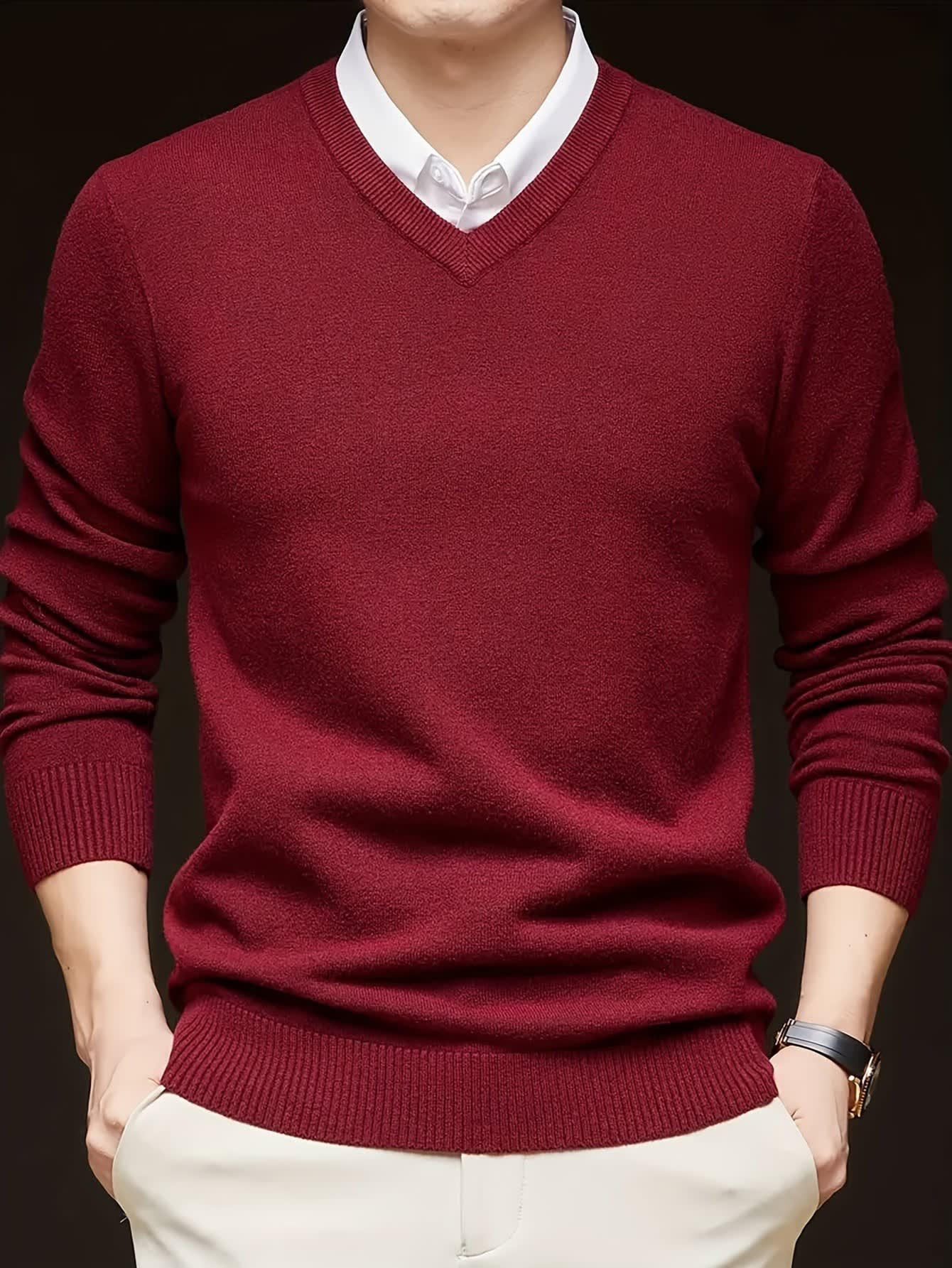 Hampton Fine Gauge V Neck Jumper_13