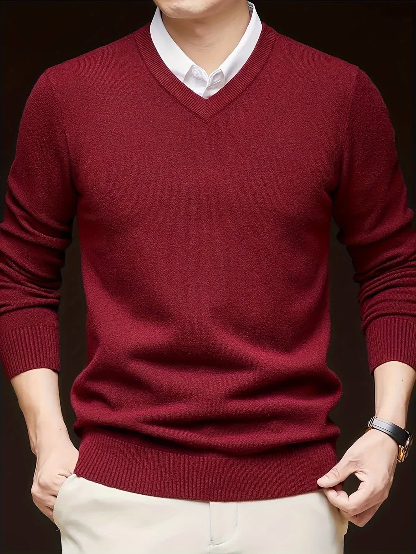 Hampton Fine Gauge V Neck Jumper_15