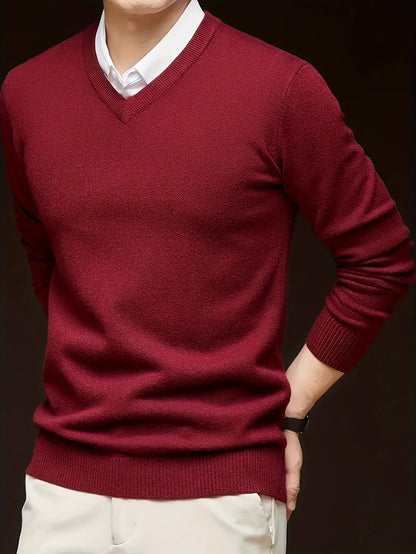 Hampton Fine Gauge V Neck Jumper_17