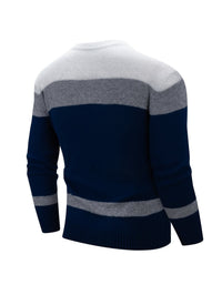 Edison Color Block Cable Knit Sweater