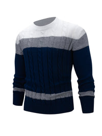 Edison Color Block Cable Knit Sweater