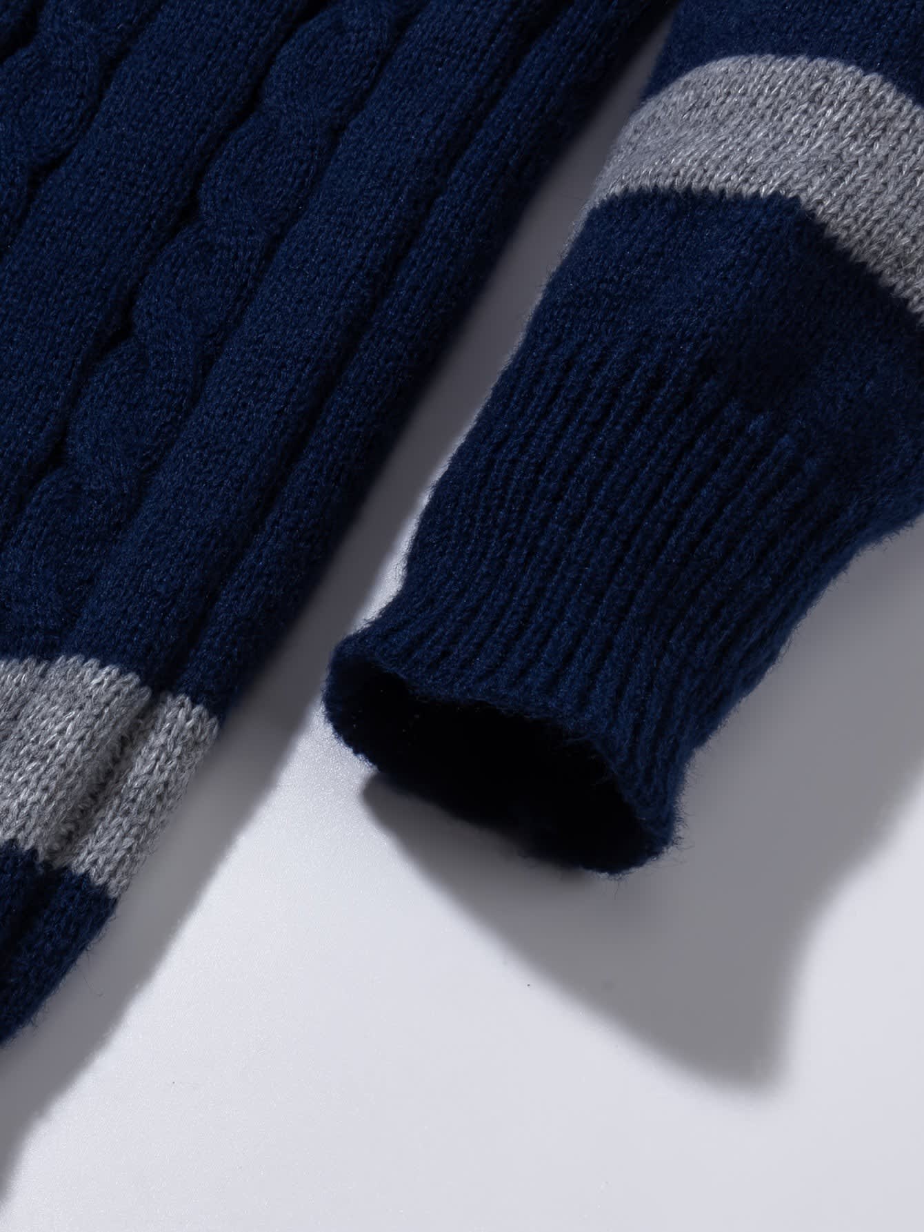 Edison Color Block Cable Knit Sweater_6