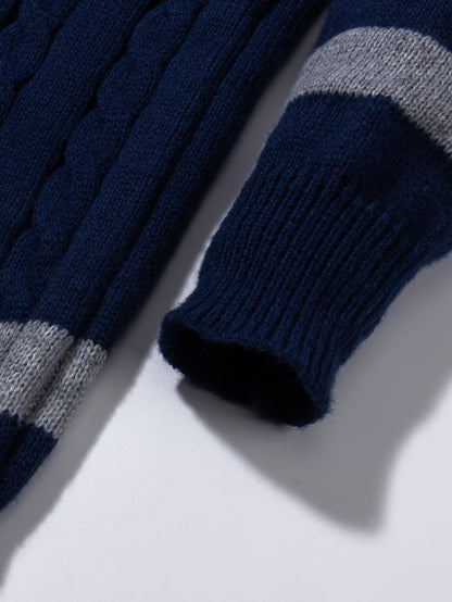 Edison Color Block Cable Knit Sweater_6