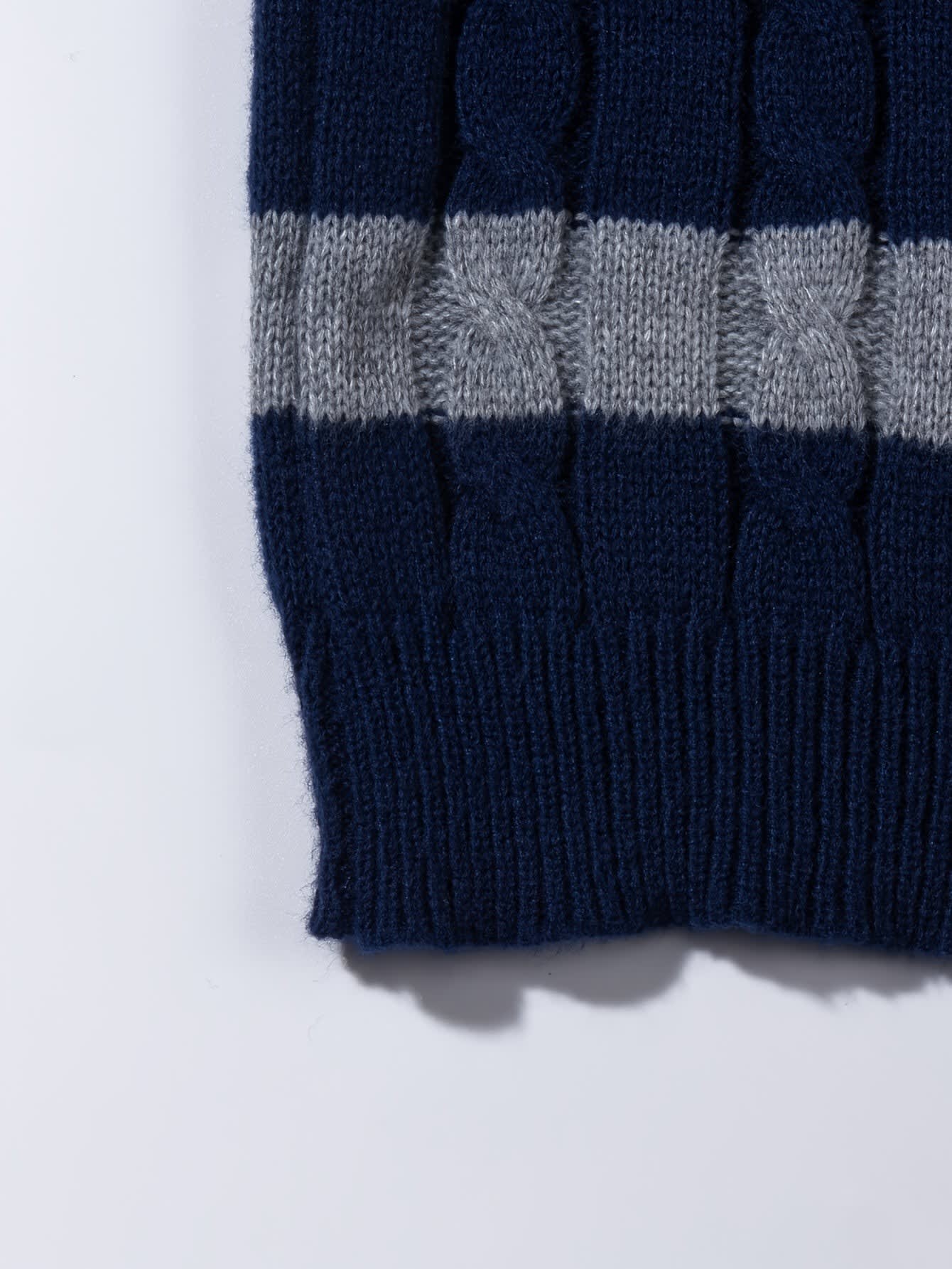 Edison Color Block Cable Knit Sweater_8