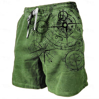 Byrne Compass Print Drawstring Shorts