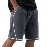 Cedric Waffle Texture Contrast Trim Shorts