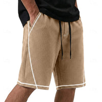 Cedric Waffle Texture Contrast Trim Shorts
