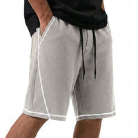 Cedric Waffle Texture Contrast Trim Shorts