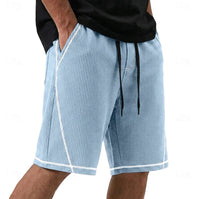 Cedric Waffle Texture Contrast Trim Shorts