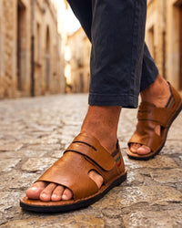 Cade Adjustable Leather Sandals
