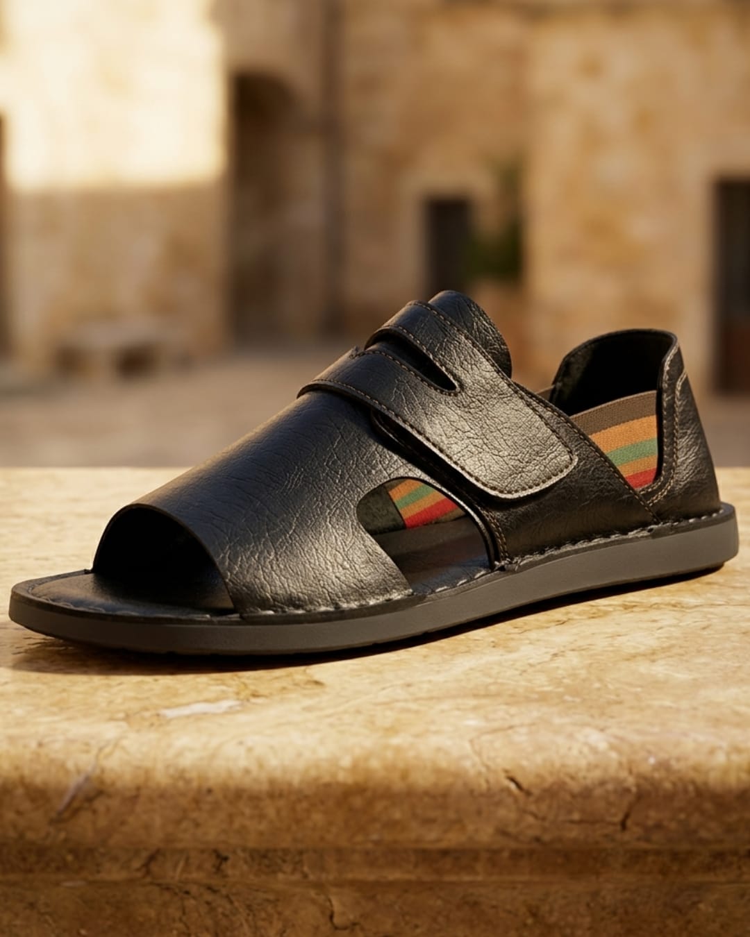 Cade Adjustable Leather Sandals_5