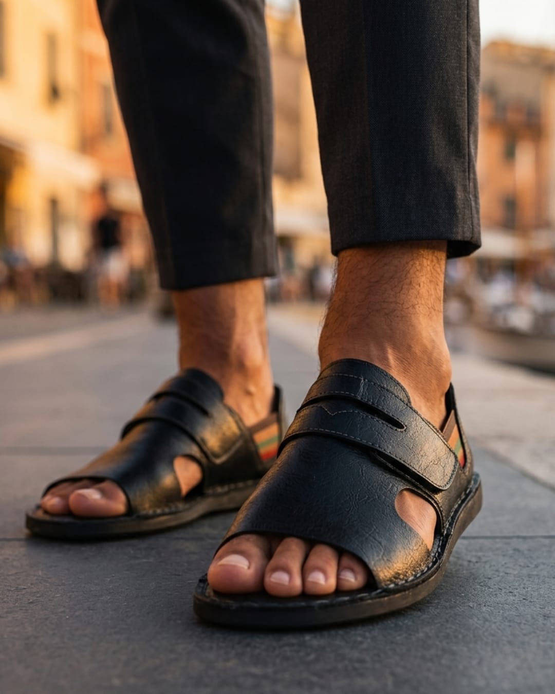 Cade Adjustable Leather Sandals_6