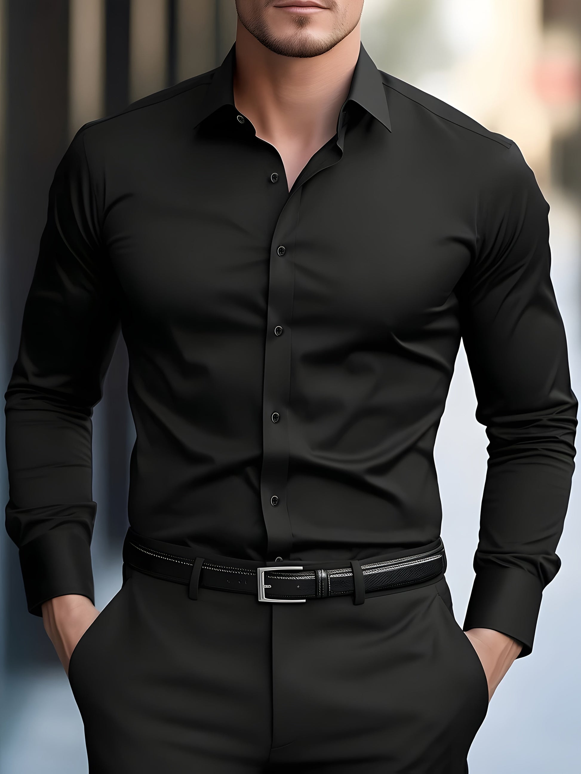 Mathias Long Sleeve Button Up Dress Shirt_1