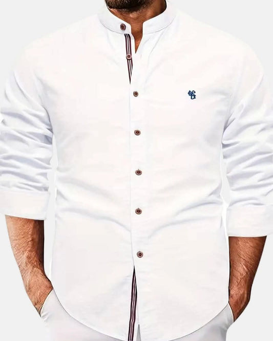 Lawson Band Collar Long Sleeve Shirt_1