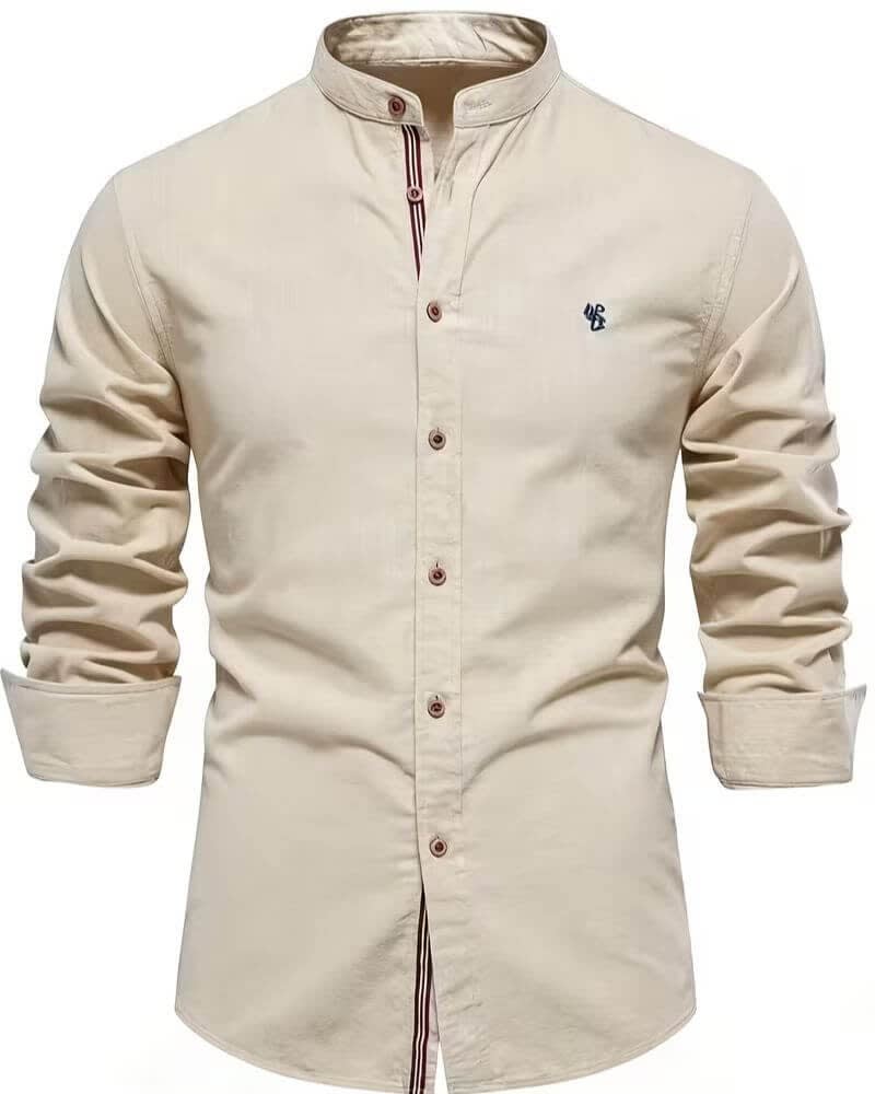 Lawson Band Collar Long Sleeve Shirt