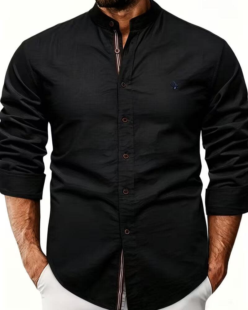 Lawson Band Collar Long Sleeve Shirt