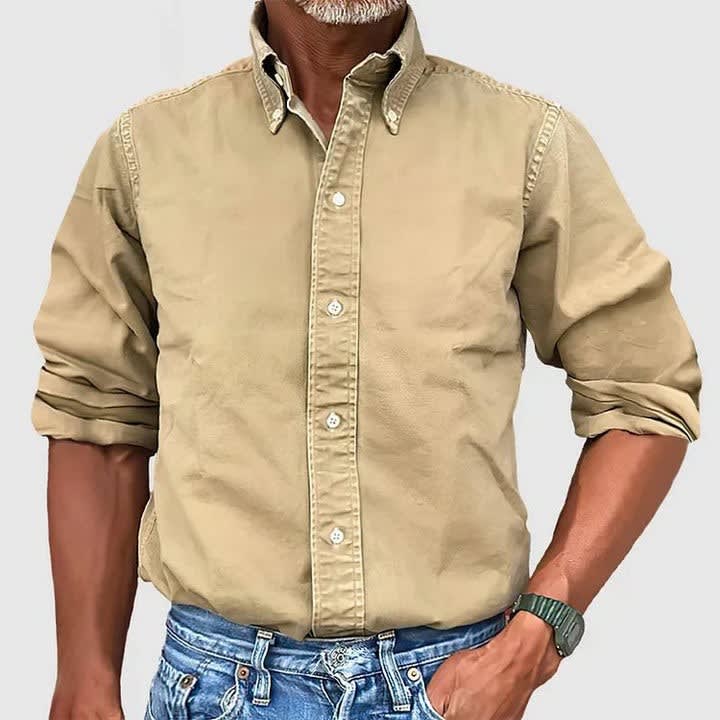Seth Washed Button Down Long Sleeve Shirt