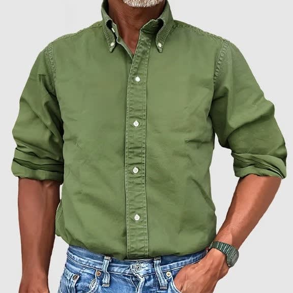 Seth Washed Button Down Long Sleeve Shirt