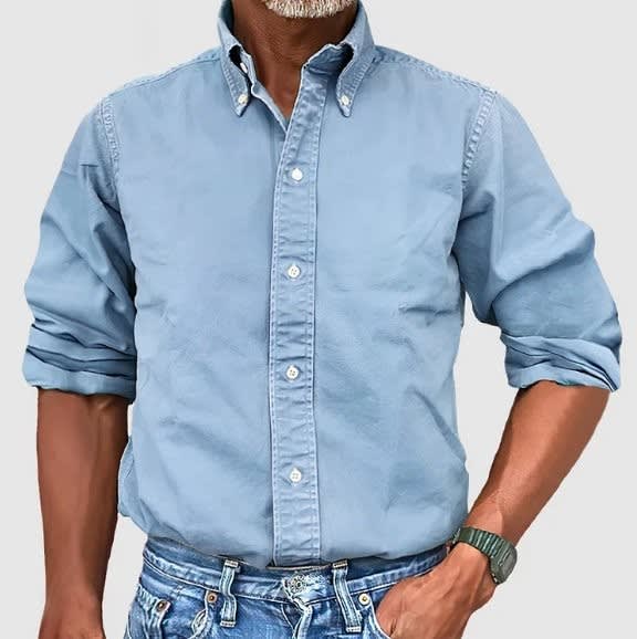 Seth Washed Button Down Long Sleeve Shirt