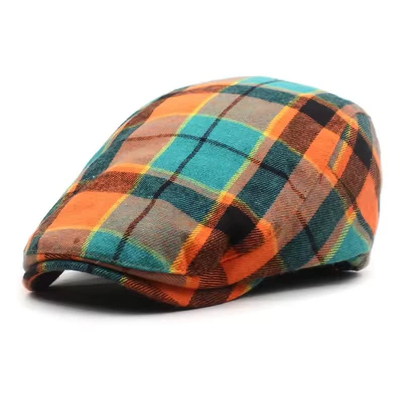 Reuben Woven Tartan Flat Cap