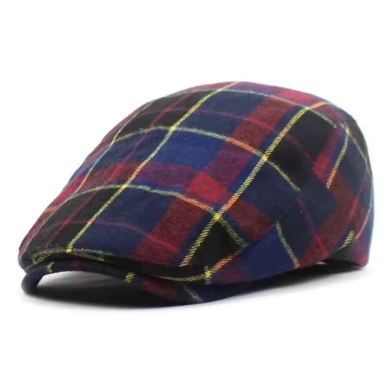 Reuben Woven Tartan Flat Cap