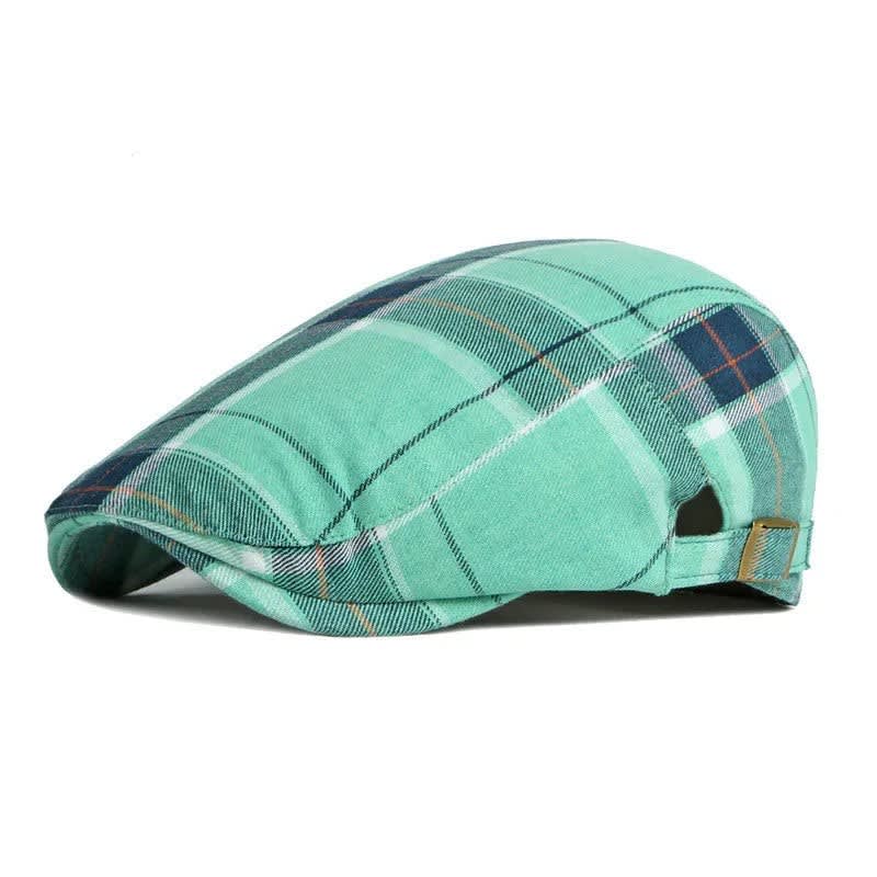 Quill Plaid Check Flat Cap