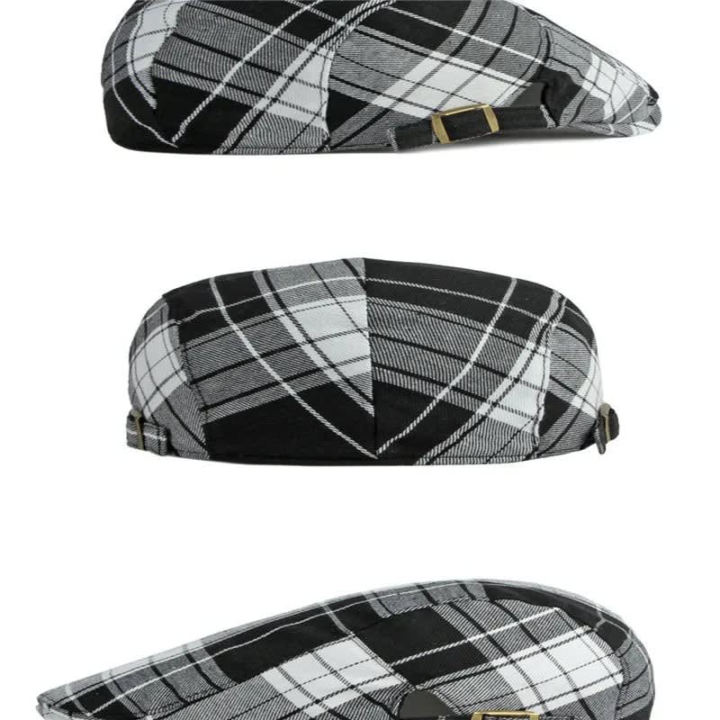 Quill Plaid Check Flat Cap