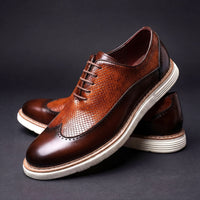 Ledger Leather Wingtip Brogue Sneakers