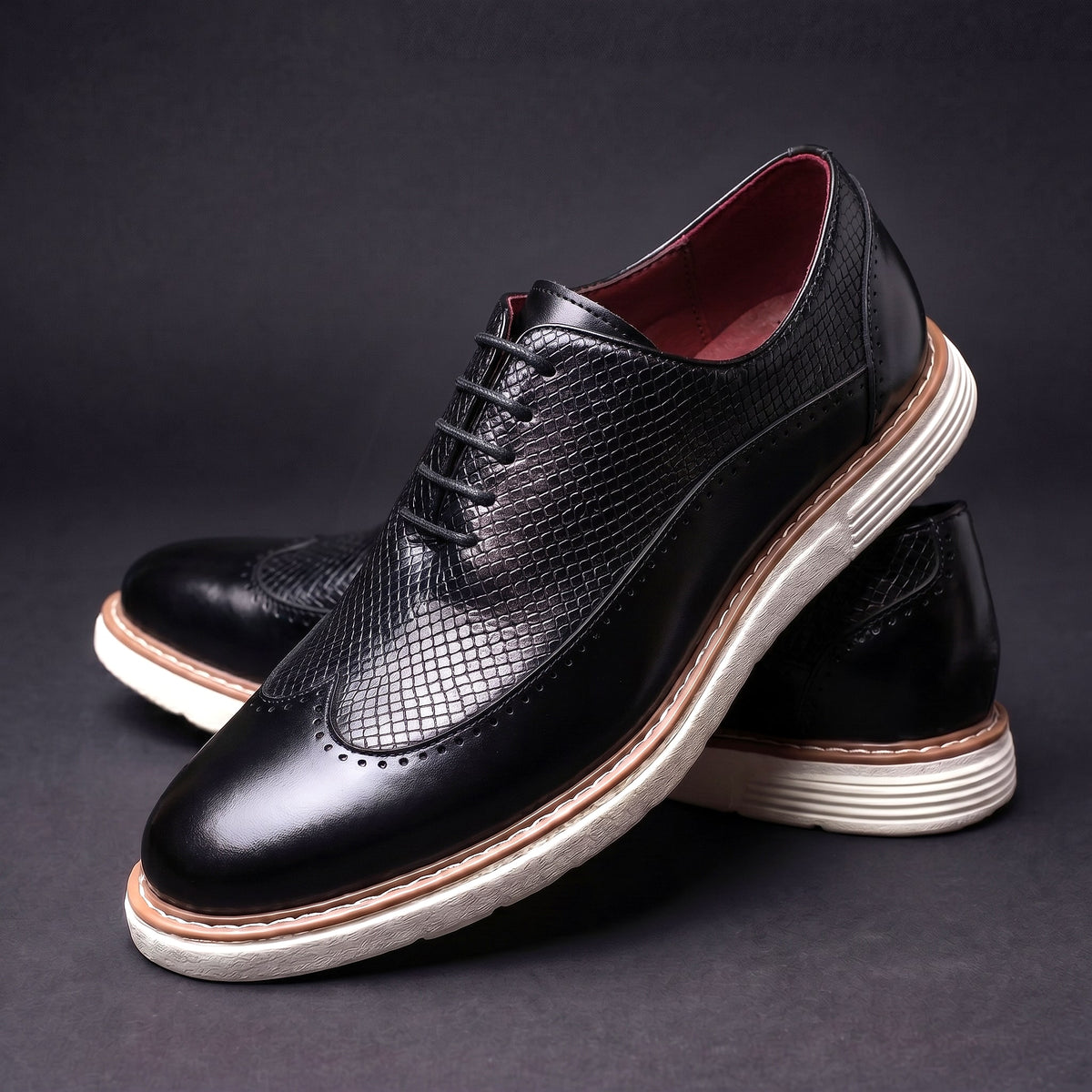 Ledger Leather Wingtip Brogue Sneakers