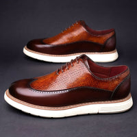 Ledger Leather Wingtip Brogue Sneakers