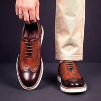 Ledger Leather Wingtip Brogue Sneakers