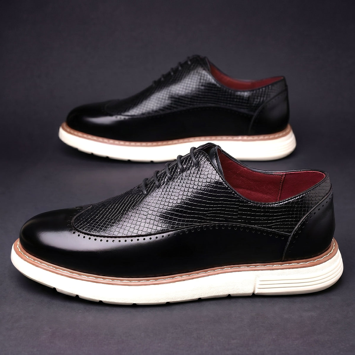Ledger Leather Wingtip Brogue Sneakers