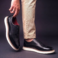 Ledger Leather Wingtip Brogue Sneakers