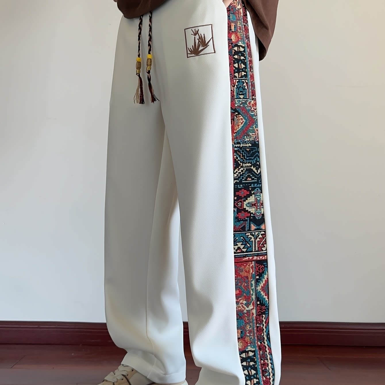 Octavius Patterned Panel Wide Leg Trousers_14