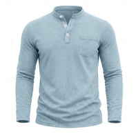 Gawain Garment Dyed Chest Pocket Henley