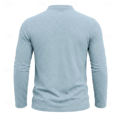 Gawain Garment Dyed Chest Pocket Henley_12